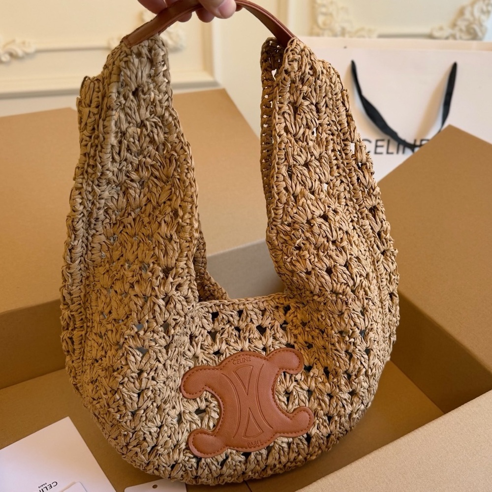 Celine 38×26cm straw bag